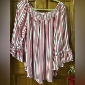 Woman’s size 1X Terra & sky top / blouse RE
